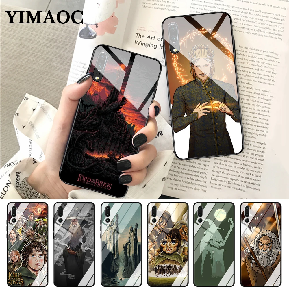 

YIMAOC the lord of the rings Pattern Glass Case for Huawei P10 lite P20 Pro P30 P Smart honor 7A 8X 9 10 Y6 Mate 20