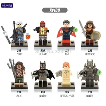 Haogaole 80 шт. x0108 супергероев Бэтмена человека заря справедливости смерти ходовой Красная Шапочка строительные кубики, детские игрушки, совместимые с