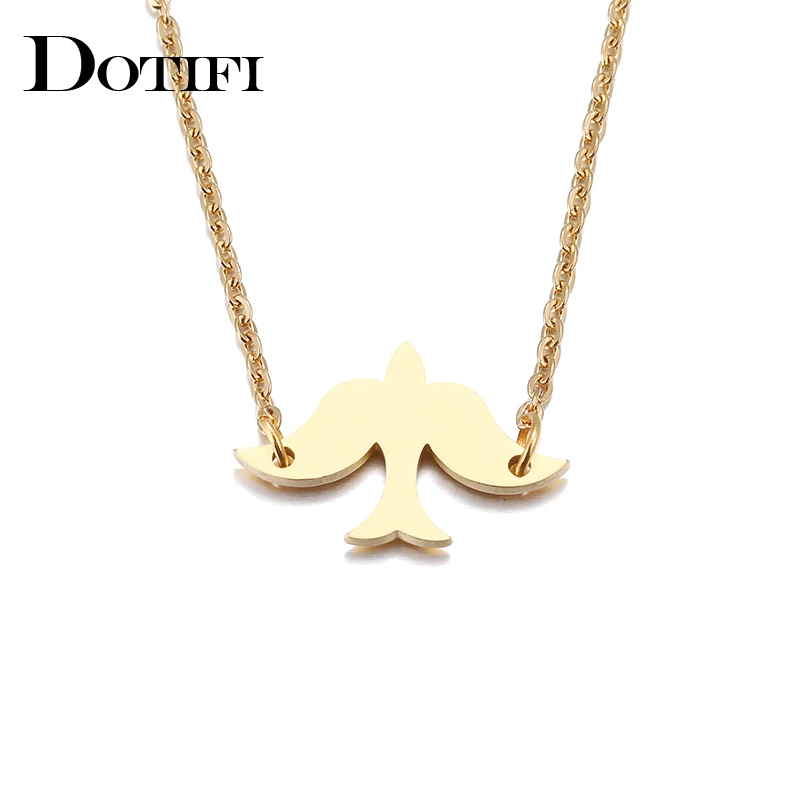 DOTIFI ожерелье из нержавеющей стали для женщин Lover's ultimate simple peace dove Короткое