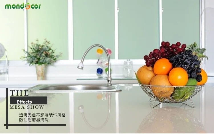 60 см X 5 м ПВХ Виниловая прозрачная настенная наклейка кухня столешница плитка жиронепроницаемый, водонепроницаемый самоклеющиеся обои оконная стеклянная пленка