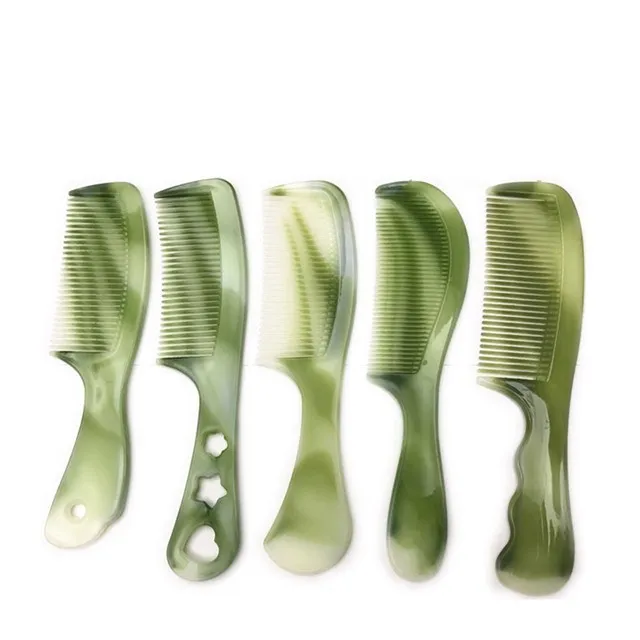 

10pcs/lot Thick green beef tendon comb folded continuously plastic imitation jade