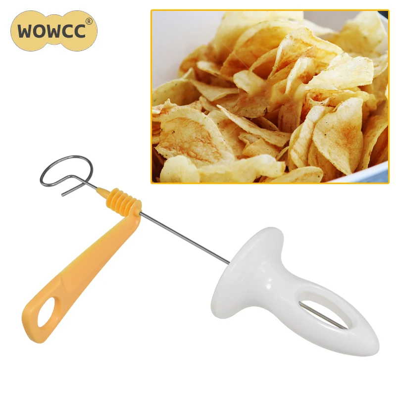 

WOWCC 1 Set Stainless Steel Tornado Potato Spiral Cutter Slicer Spiral Potato Chips Making Twist Shredder Cooking Tools