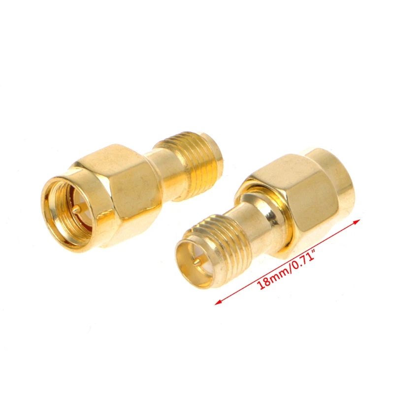 

10 Pcs RP SMA Female Jack To SMA Male Plug Straight RF Coax Adapter Connector Converter