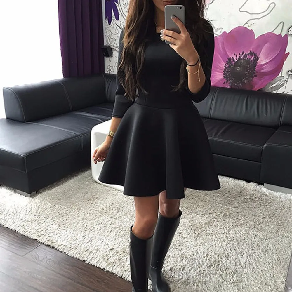 Купить Расклешенное Короткое Платье