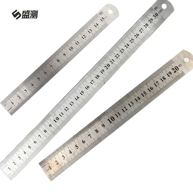 15cm 20cm 30cm Sewing Foot Stainless Steel Metal Straight Ruler Metric