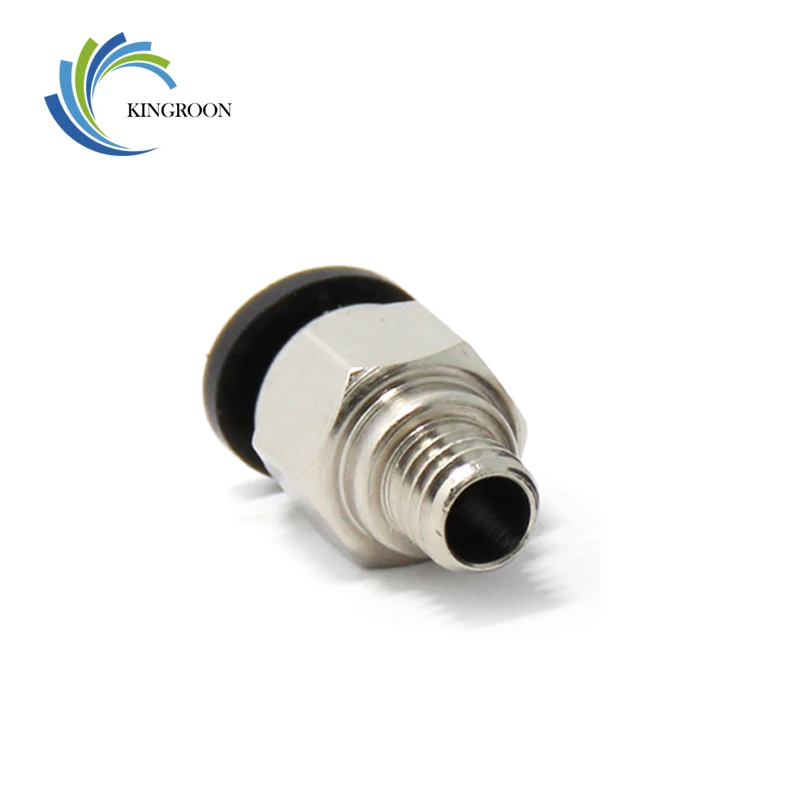 2 قطع PC4-M6 الهوائية موصلات مستقيم الهواء تركيبات ل تفلون أنبوب 4 ملليمتر Hotend الطارد 3D الطابعات أجزاء سريعة M6 جزء مشترك