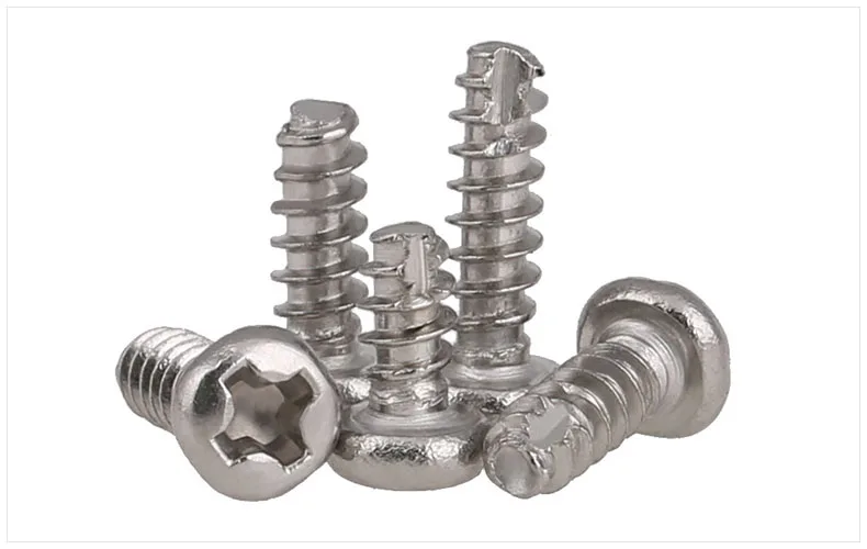 

304 stainless steel Round head self-tapping screws Cut-off Slotted M2 M2.3 M2.6 M3 M3*6mm screws PT screws