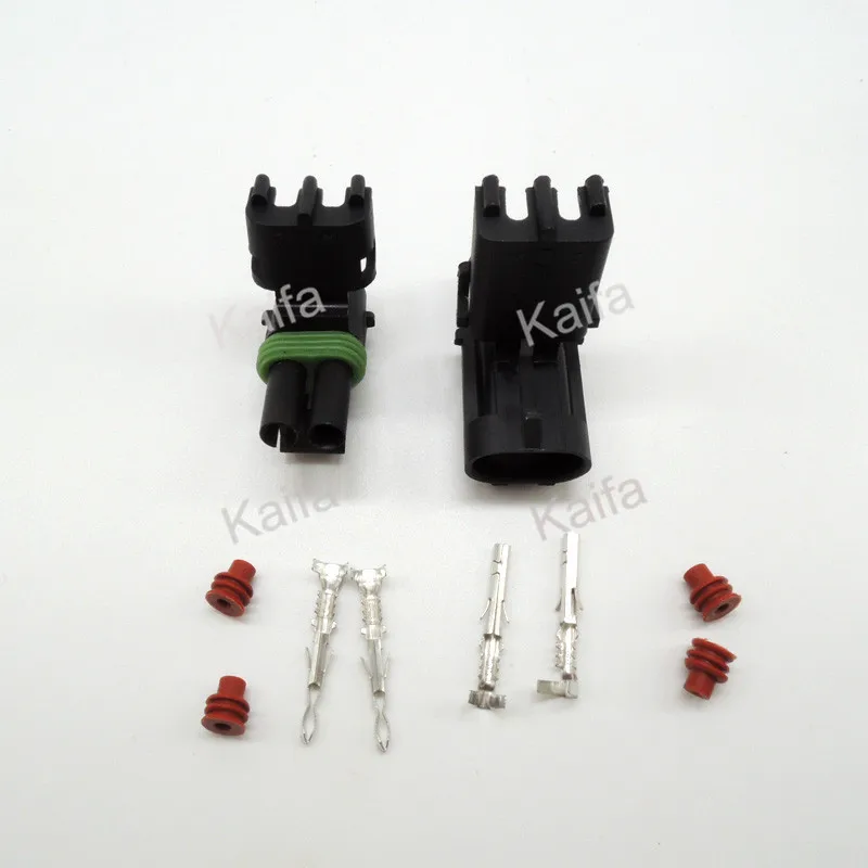 

kaifa 5 Kit Weather pack Weatherpack 2 Pin Sealed Wiring Connector Kit - NEW! free shipping