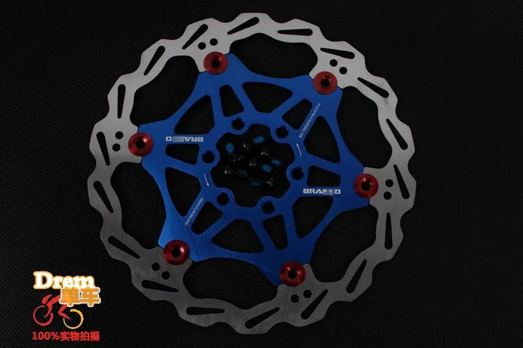 203/180/160 мм многоцветный сверхлегкий MTB велосипед шесть гвоздей плавающий дисковый тормоз ротор
