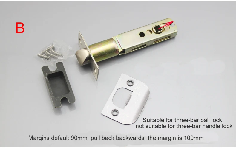 Трехбарный дверной замок, трехколонный, шариковый замок, расширенный замок, корпус с тремя ручками, маржинальный 90 язычковый замок
