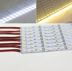 100 шт супер яркий жесткий бар свет 10 Вт 50 см 36 led SMD 7020 алюминиевый сплав светодиодные полосы света для шкафа Бесплатная доставка