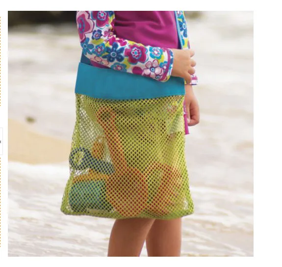 2 шт./Lot-24x25cm детские игрушки оболочки сбора сетки пляжная сумка-сетчатый рюкзак держать вдали от песка игрушка сумка для хранения