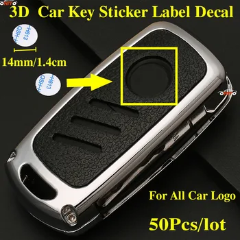 

Wholesale Price 50PCS/LOT DIY Car Logo Emblem 14MM 1.4cm Auto Key Sticker Radio Button Keyring Decal Label For All Car Styling