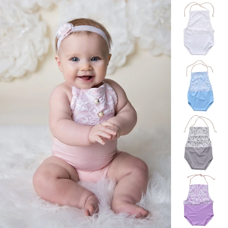 

Baby Photography Props Newborn Lace Romper One-piece Sitter Romper Outfit Costume