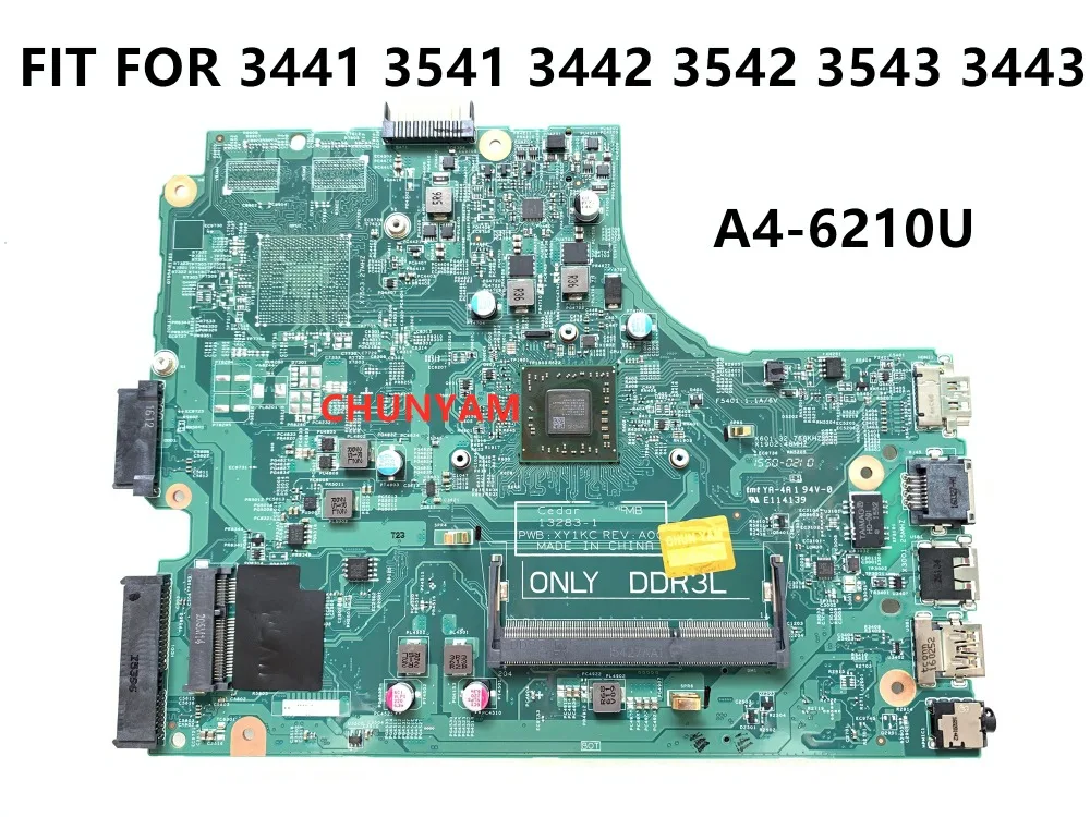 

KEFU FIT FOR DELL INSPIRON 3441 3541 3442 3542 3443 3543 5748 5749 laptop motherboard A4-6210U 13269-1 13238-1