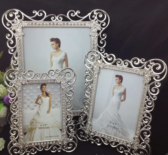 High End 8x10 Inch Sided Rectangle Metal Wedding Frames Silver Box High End 8x10 Inch Sided Rectangle Metal Wedding Frames Silver Box Modern Picture Frame W