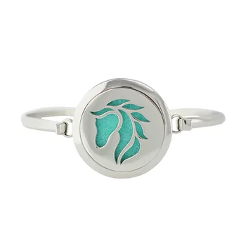 

316L Stainless Steel Wrist Essential Perfume Locket Bangles Bracelets 30mm Aromatherapy Diffuser Bracelet Bangle for Women