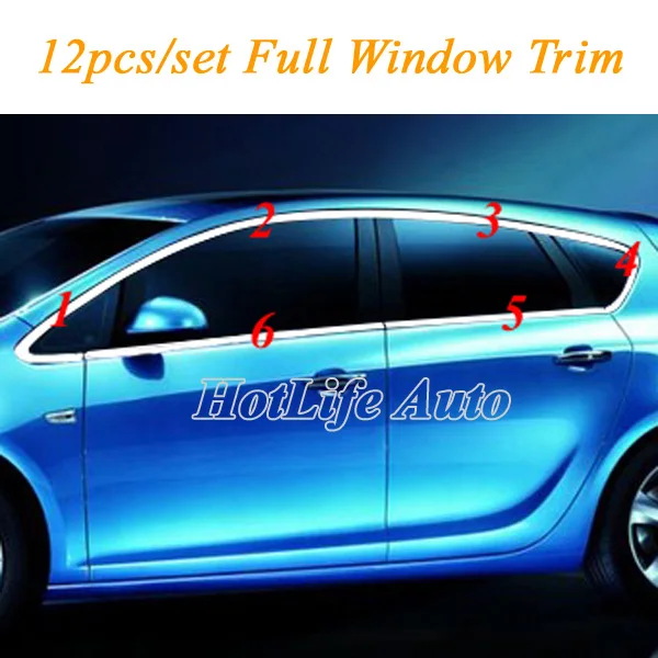 For Vauxhall Opel Astra J 2010 2014 Stainless Steel Window Frame