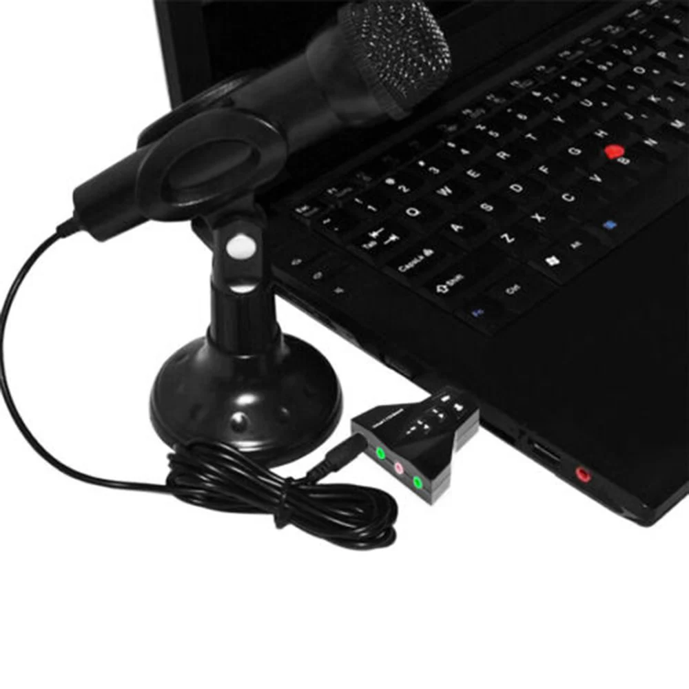 Внешний 7,1 канальный USB 3D Звуковая карта аудио для ноутбука ПК для Macbook Pro USB 2,0 адаптер для разъема 3,5 мм наушники микрофон