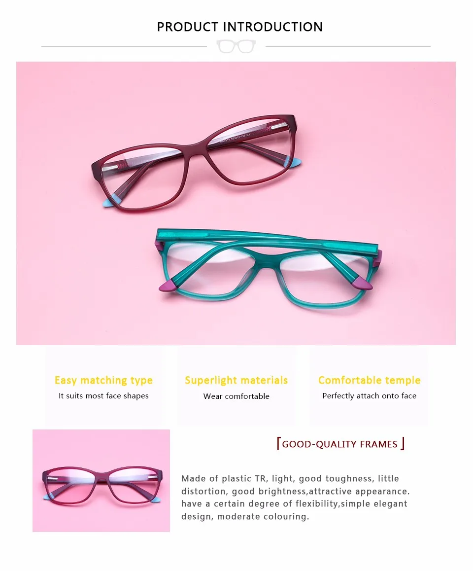 Ацетатные женские очки, оправа для компьютера, фирменный дизайн, прозрачные оптические очки для близорукости# BC3515