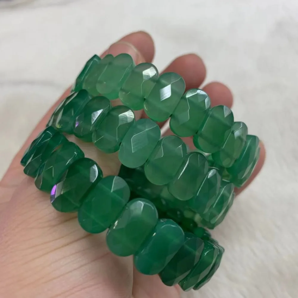 

green agates beads bracelet natural stone bangle for woman for gift wholesale !