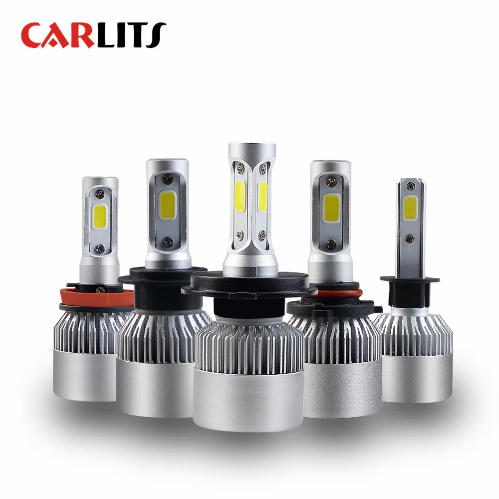 

CARLITS H4 H7 LED Car Lights H1 H3 H8 H9 H11 9005 9006 9007 9008 HB5 HB3 HB4 Lamp For Auto Led Light Bulb 12V 72W 6500K 2pcs BE