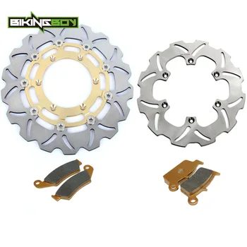 

BIKINGBOY DRZ 400 SM 05 06 07 08 09 10 11 12 13 14 15 16 DRZ400SM SuperMotard Front Rear Brake Discs Rotor Disks Pads Motorcycle