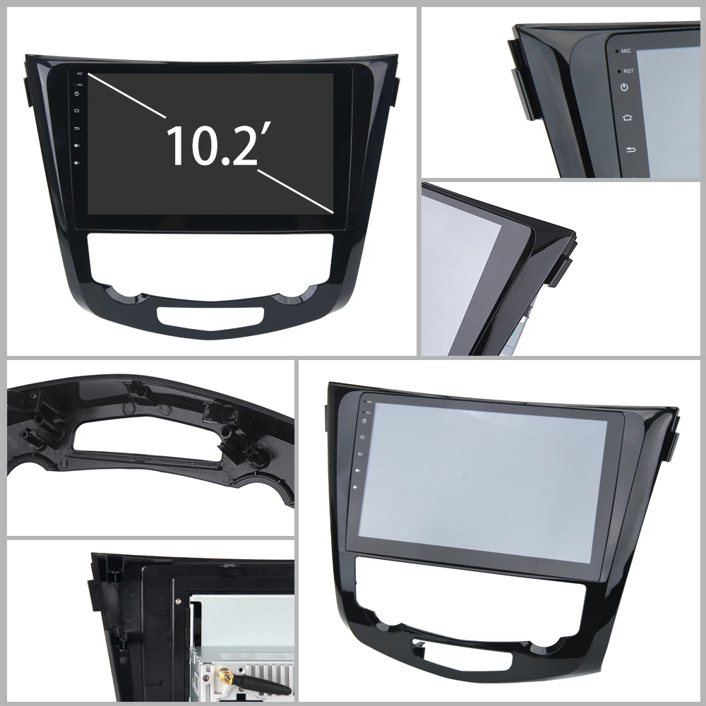 Top 10.2" Display Built-in GPS Android 9.0 Octa Core 4GB RAM 32GB ROM 1 din Car GPS for Nissan X-Trail 2014 2015  2016 2017 15