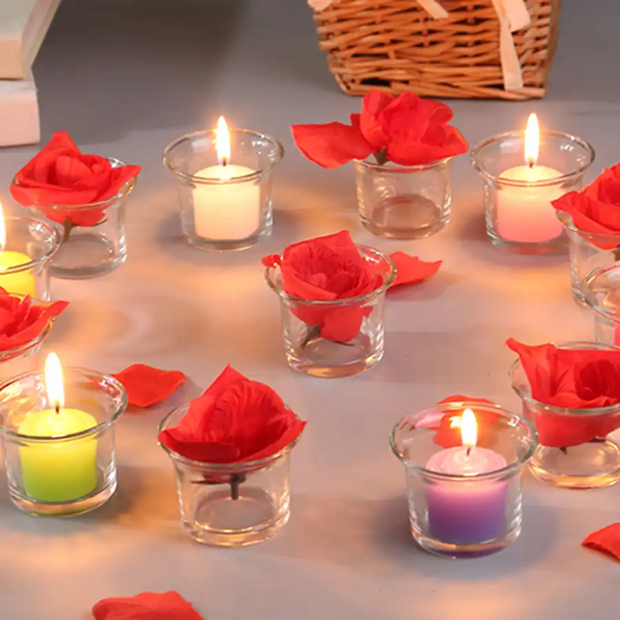 Small Decorative Glass Candle Jar Container Wedding Centerpieces