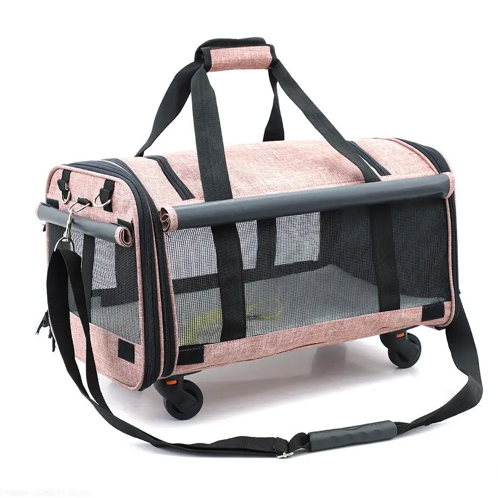 Переносная дорожная сумка для собак, сумка для кошек, клетка для домашних животных, дышащая складная тележка для животных, универсальная переносная сумка для домашних животных