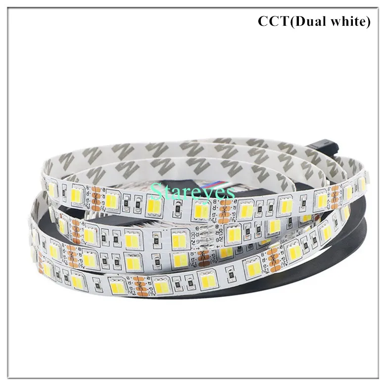 10 шт. SMD5050 DC12V 300 светодиодный 5 м RGB + CCT W & WW светодиодные полосы света двойной белый 2 в 1 цвет температура светодиодный лента