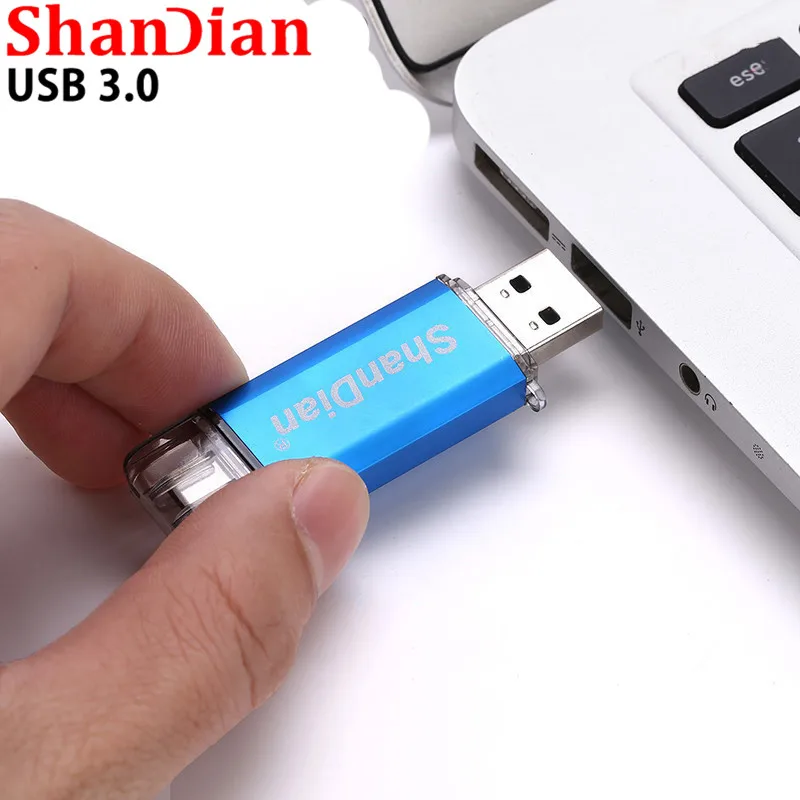 

SHANDIAN (over 10 PCS free LOGO) Type-C 3.1 usb flash drive Pendrive 16GB 32GB 64GB memory Stick for Phones smart phone android