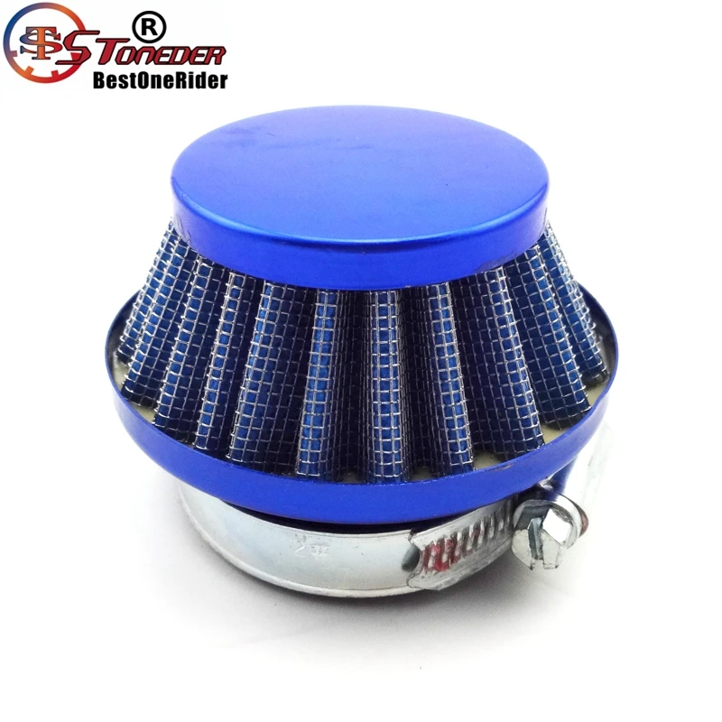 STONEDER Blue Racing Kids ATV 44mm Air Filter For 2 Stroke 47cc 49cc Engine Carb Carburetor Pocket Dirt Bike Mini Moto Quad