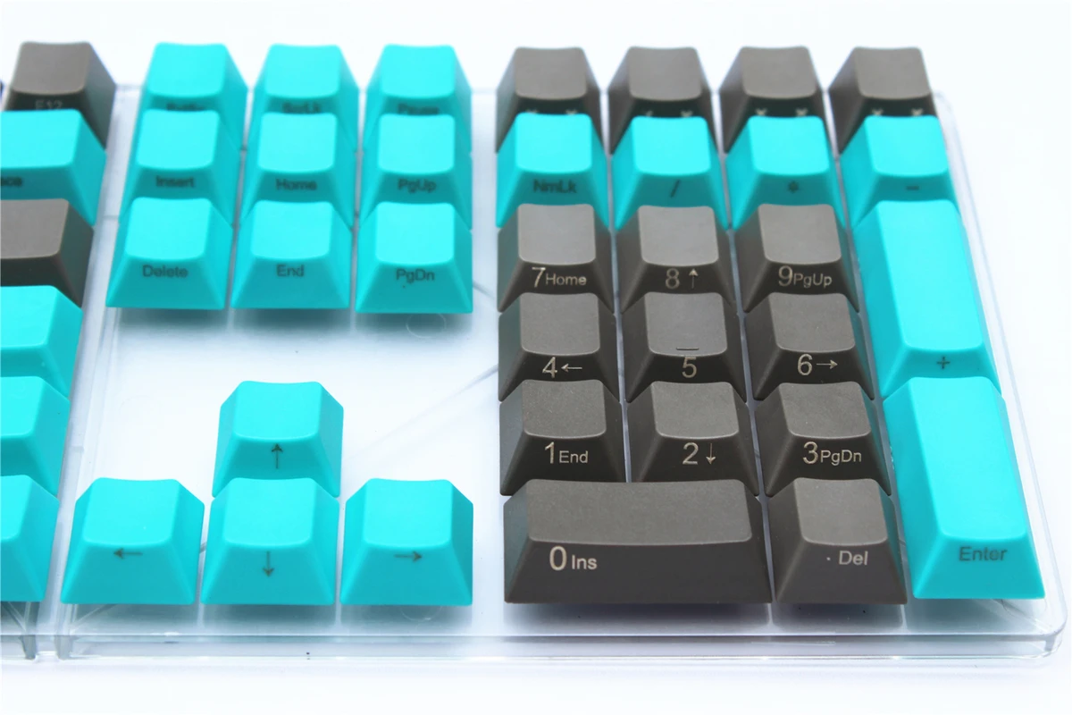 110 клавиш зеленый и серый цвет соответствия утолщенной PBT Keycap вишня высота механическая клавиатура колпачки радий