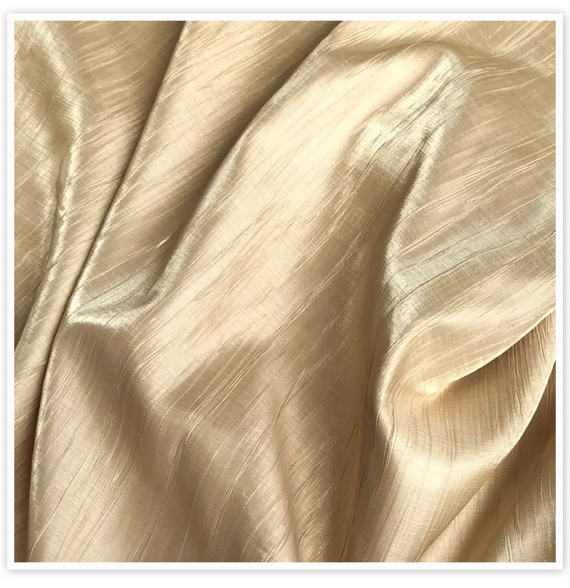 Винтажный стиль высокого качества золотой цвет искусственный шелк ткань для осеннее платье костюмы tela de seda falsa SP5774