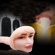 Brand HOWOSEX Sexo oral mouth blowjob male masturbator vibrating pocket real pussy sextoys adults for men masturbation sex doll