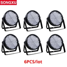 SONGXU 6 шт./лот 186X10 мм грандиозное шоу эффект RGBW светодиодный Пластик номинальной света светодиодный Par Банок светодиодный Par 64 сценический эффект свет/SX-PL18610