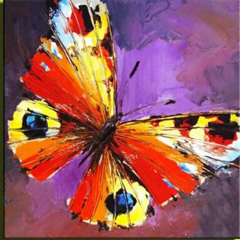 

Popular Picture Hand Painted Modern Animals Beaut Butterfly Wall Painting For Room Pictures On Canvas Hang Oil Paintings