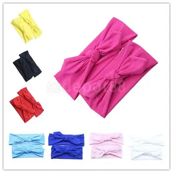 

Hot Sweet Mommy and Me Knot Headwrap Rabbit Ear Headbands Hairband 8sets Lot