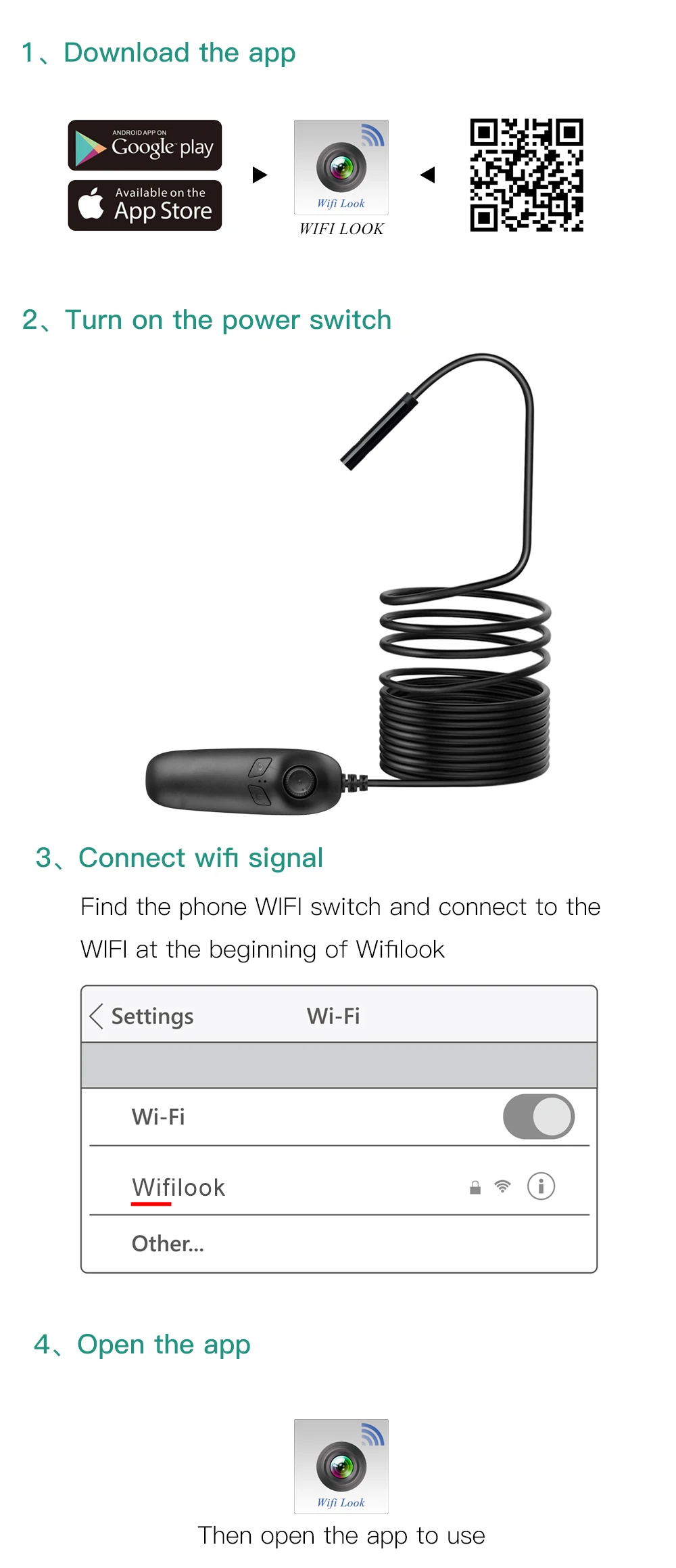 1200P телескопическая Wifi эндоскоп Инспекционная камера 2 м 5 м IP68 водонепроницаемый 2МП Полужесткий WiFi бороскоп 8 светодиодный для iOS Android