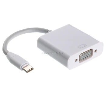

USB 3.1 Type C to Female VGA Adapter With Audio Cable Converter 10Gbps for New Macbook 12 inch