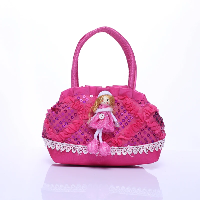 

Cartoon Little Girl Bag Doll Zipper Handbag Girls Kids Mini Sequins Party Handbags Bags For Baby Children Gifts