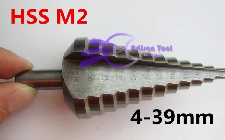 4-39 мм HSS шаг Бурильные долото 4241/m2 Сталь Титан покрытием шаг конический Бурильные долото