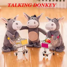 Горячая Новинка милый калькулятор Ослик коровы плюшевые игрушки милые говорящие музыку и ходить куклы домашних животных
