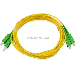 Бесплатная доставка 5 шт./лот SC/apc 3 м Одномодовый Дуплекс Волокно-оптический кабель, патч-корд sc FTTH Волокно оптический соединительный кабель