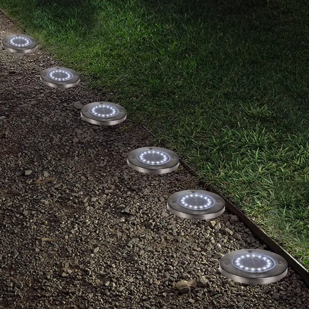 16led солнечный подземный свет Солнечная энергия похороненный под земной лампой