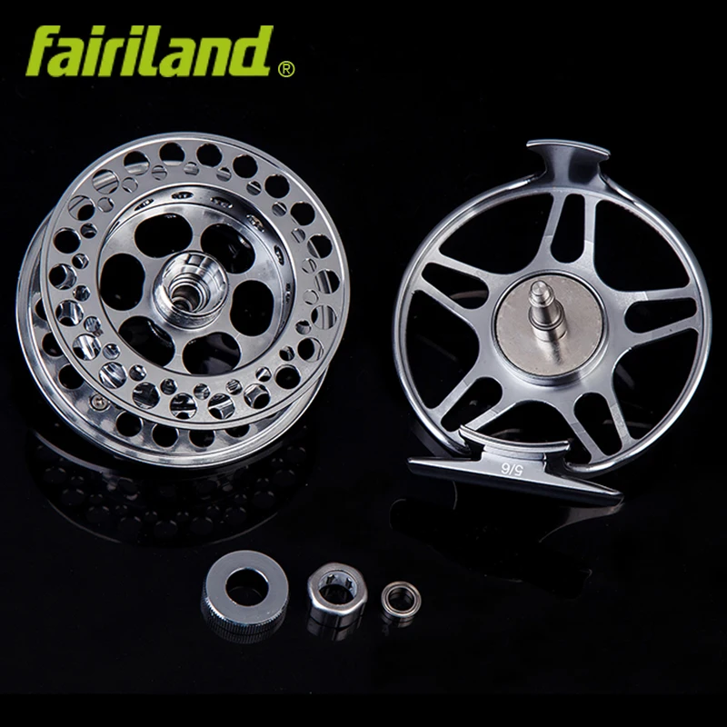 1/2 3/4 5/6 7/8 3BB Fly Fishing Reel High Quality CNC Machined Aluminum Fly Reel w/ INCOMING CLICK L/R Hand-Changed