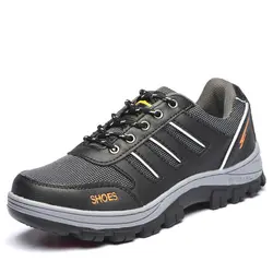 AC12005 кожаные модные кроссовки Indestructi рабочая обувь мужская защитная обувь Мужская стальная носочка Рабочая обувь