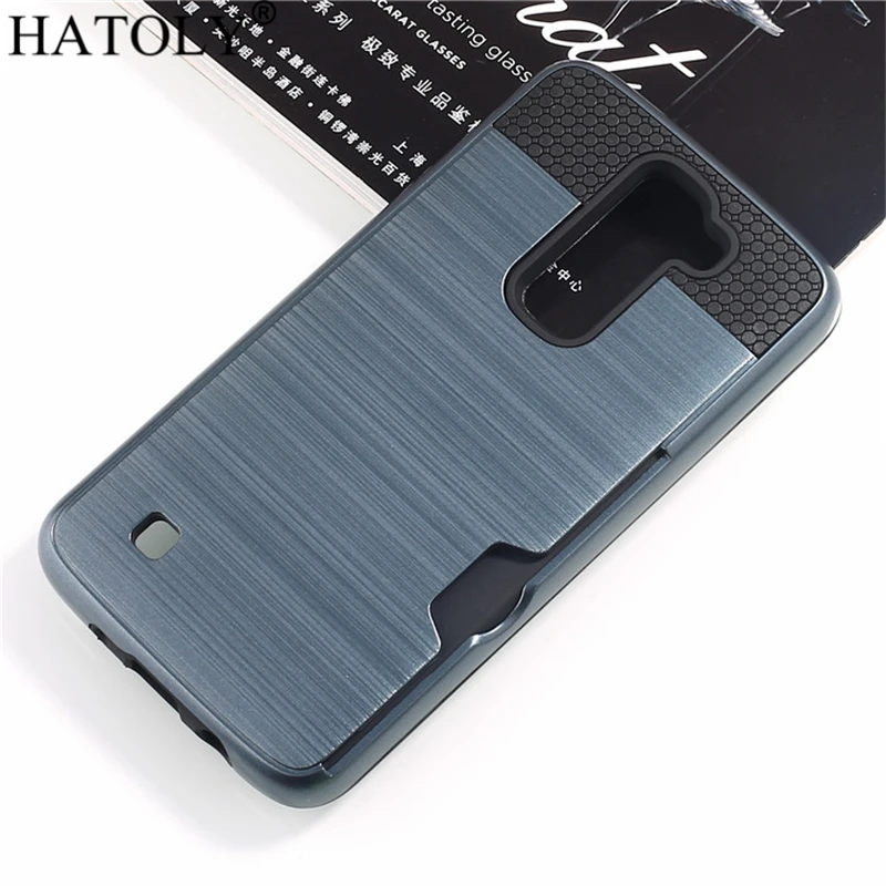

HATOLY Case For LG K7 2016 Brushed Armor Silicone Rubber Hard Phone Cover For LG K7 Tribute 5 LS675 ms330 X210DS with Card Slot