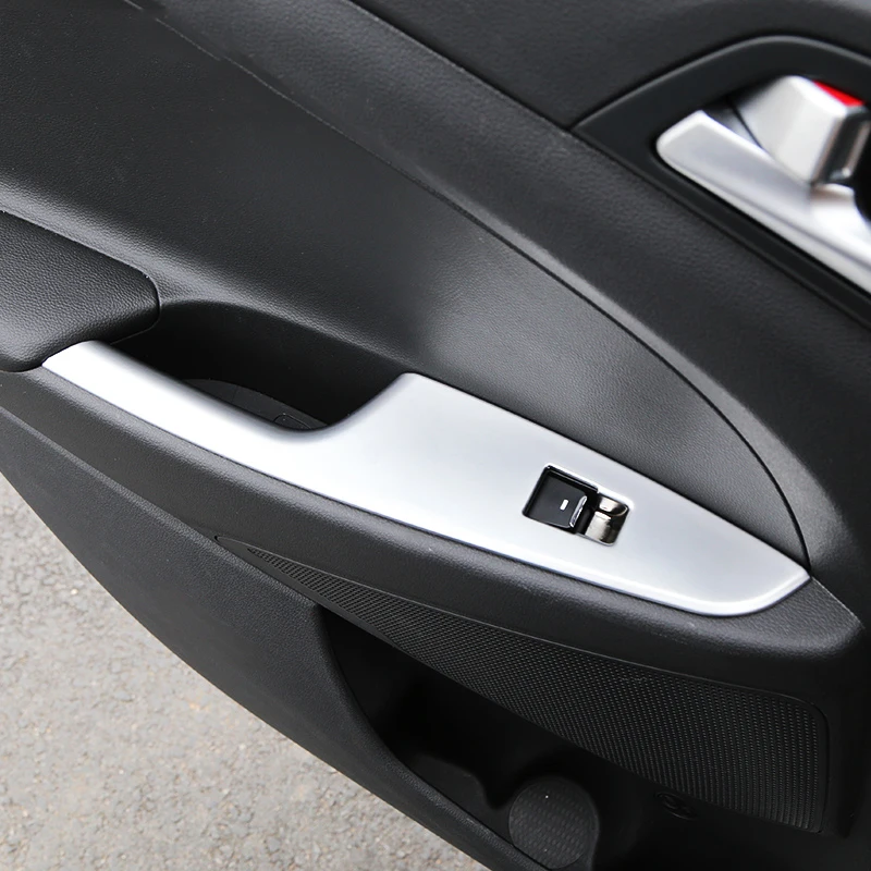  Car Interior Door Armrest Panel Window Switch Lift Buttons Cover Trim Sticker For Hyundai Tucson 20